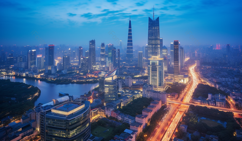 高楼大厦城市夜景商务金融实拍摄影图,高清,摄影图,摄影图片,图片大全,摄影图免费下载